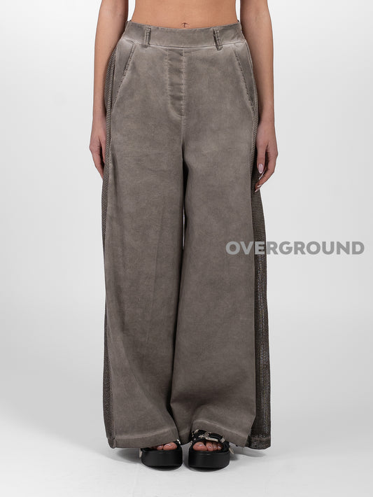 PANTALONE OVER GAMBULE LARGO CON RETE LATERALE - OVERGROUND STORE 