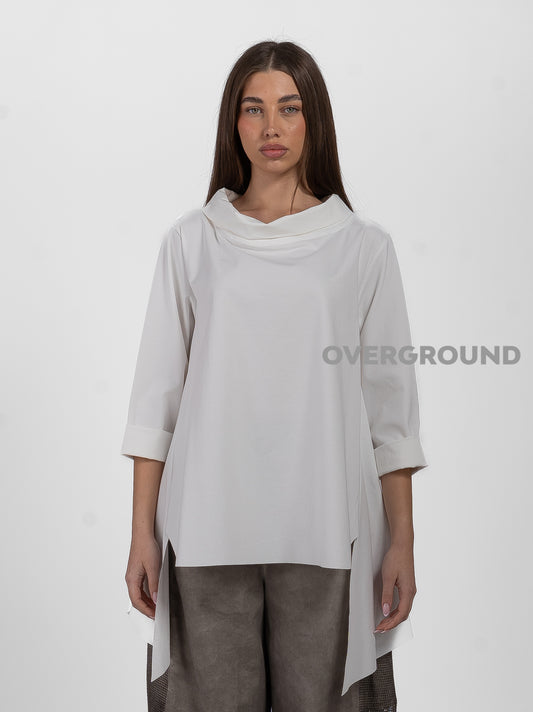 BLUSA LUNGA COLLO A BARCA - OVERGROUND STORE 
