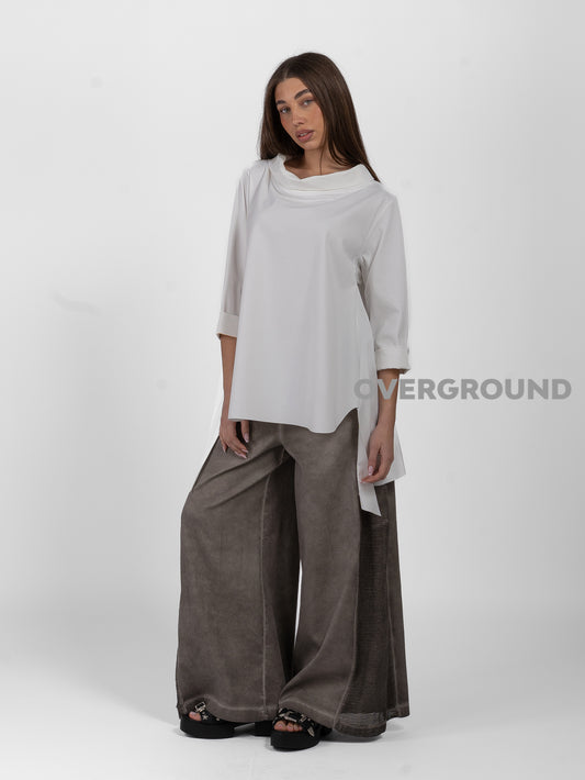 BLUSA LUNGA COLLO A BARCA - OVERGROUND STORE 