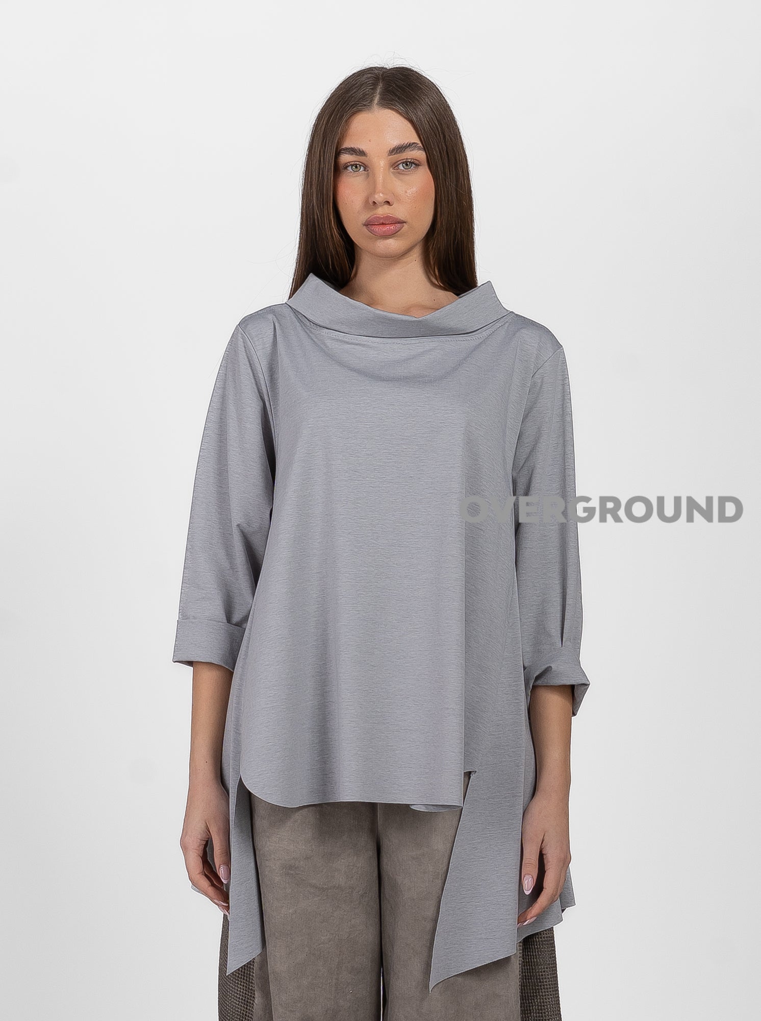 BLUSA LUNGA COLLO A BARCA - OVERGROUND STORE 