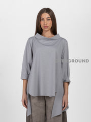 BLUSA LUNGA COLLO A BARCA - OVERGROUND STORE 