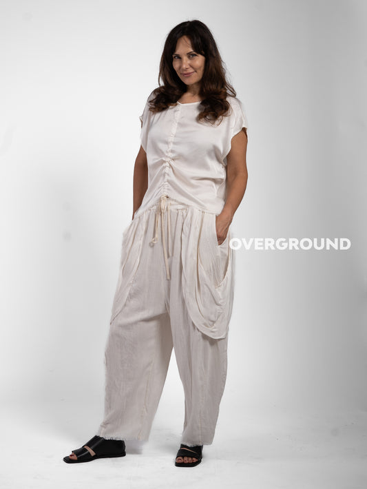 BLUSA OVER SMANICATA CON RIPRESA CENTRALE