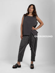 BLUSA SMANICATA ASIMMETRICA RIGATA