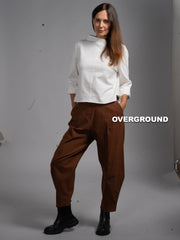 OVERSIZED TROUSERS WITH FRONT SEAMS VISCOSE