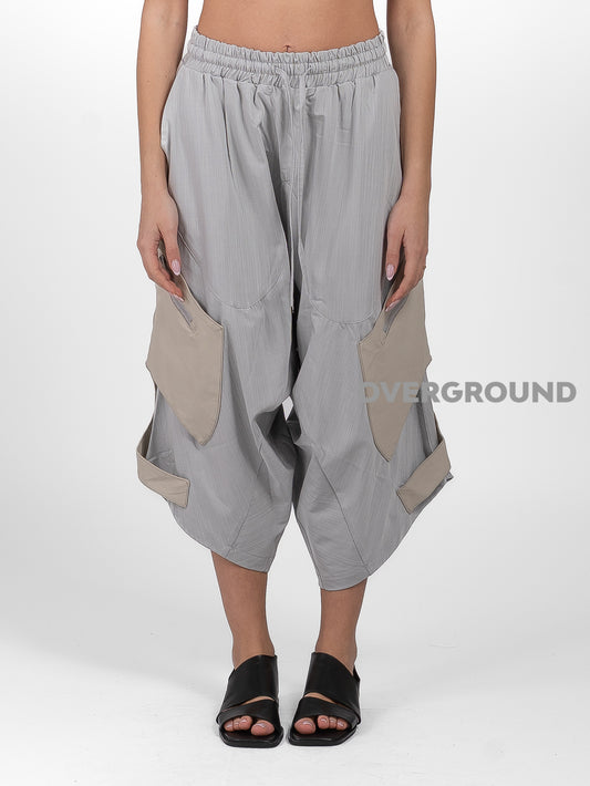 PANTALONE OVER CORTO IN FONDO CON TASCHE LATERALI - OVERGROUND STORE 