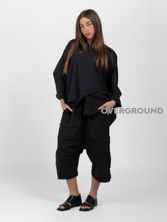 PANTALONE CORTO CAVALLO BASSO CON BALZE DAVANTI - OVERGROUND STORE 