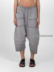 PANTALONE CORTO CAVALLO BASSO CON PIEGHE DAVANTI - OVERGROUND STORE 