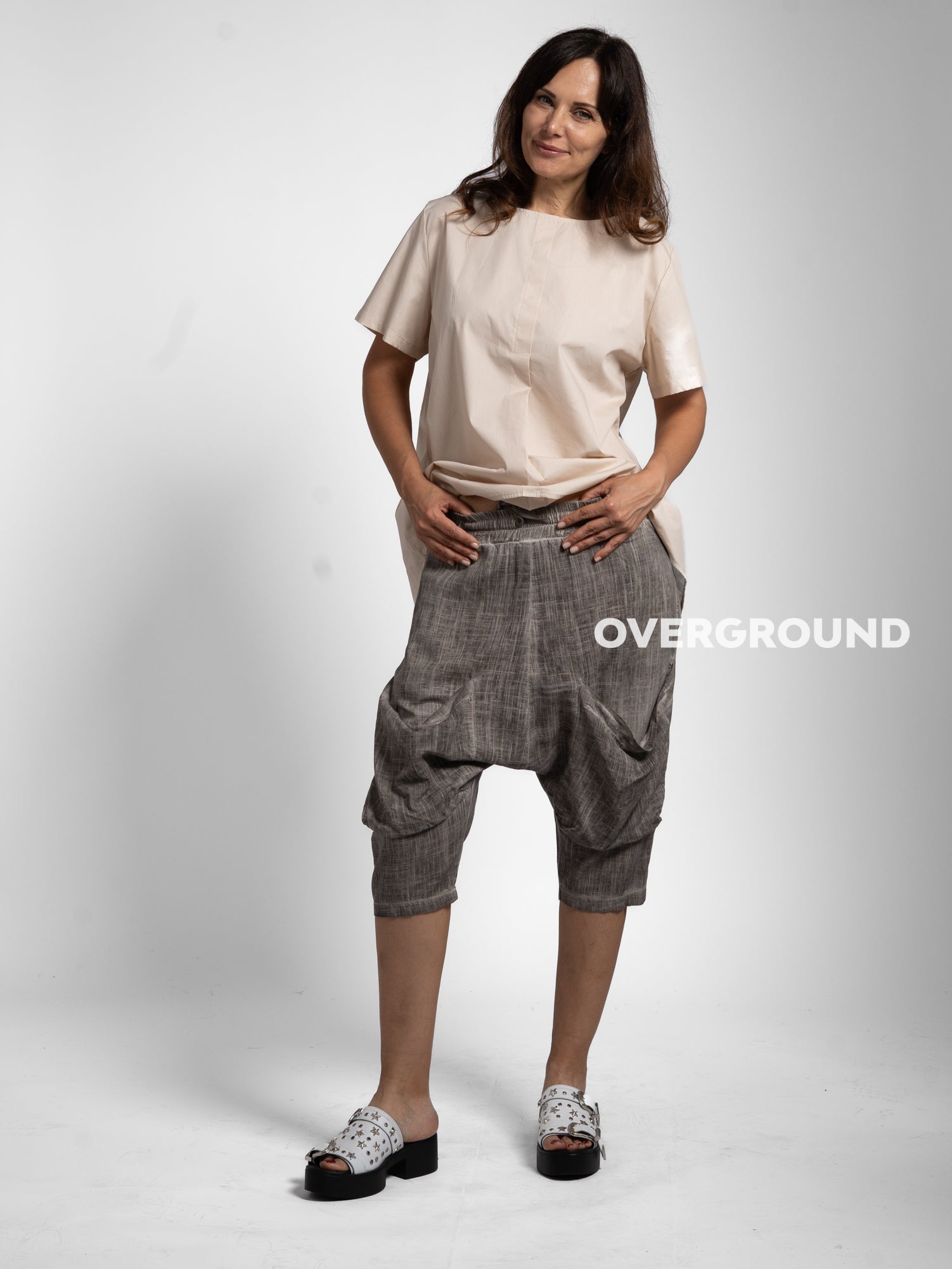 PANTALONE CORTO LINO TASCONI FRONTALI