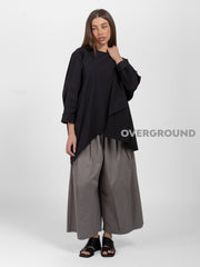 PANTALONE OVER CON PIEGHE E CUCITURE DAVANTI - OVERGROUND STORE 