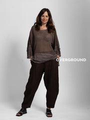 BLUSA OVER CON RETE BALZA IN FONDO