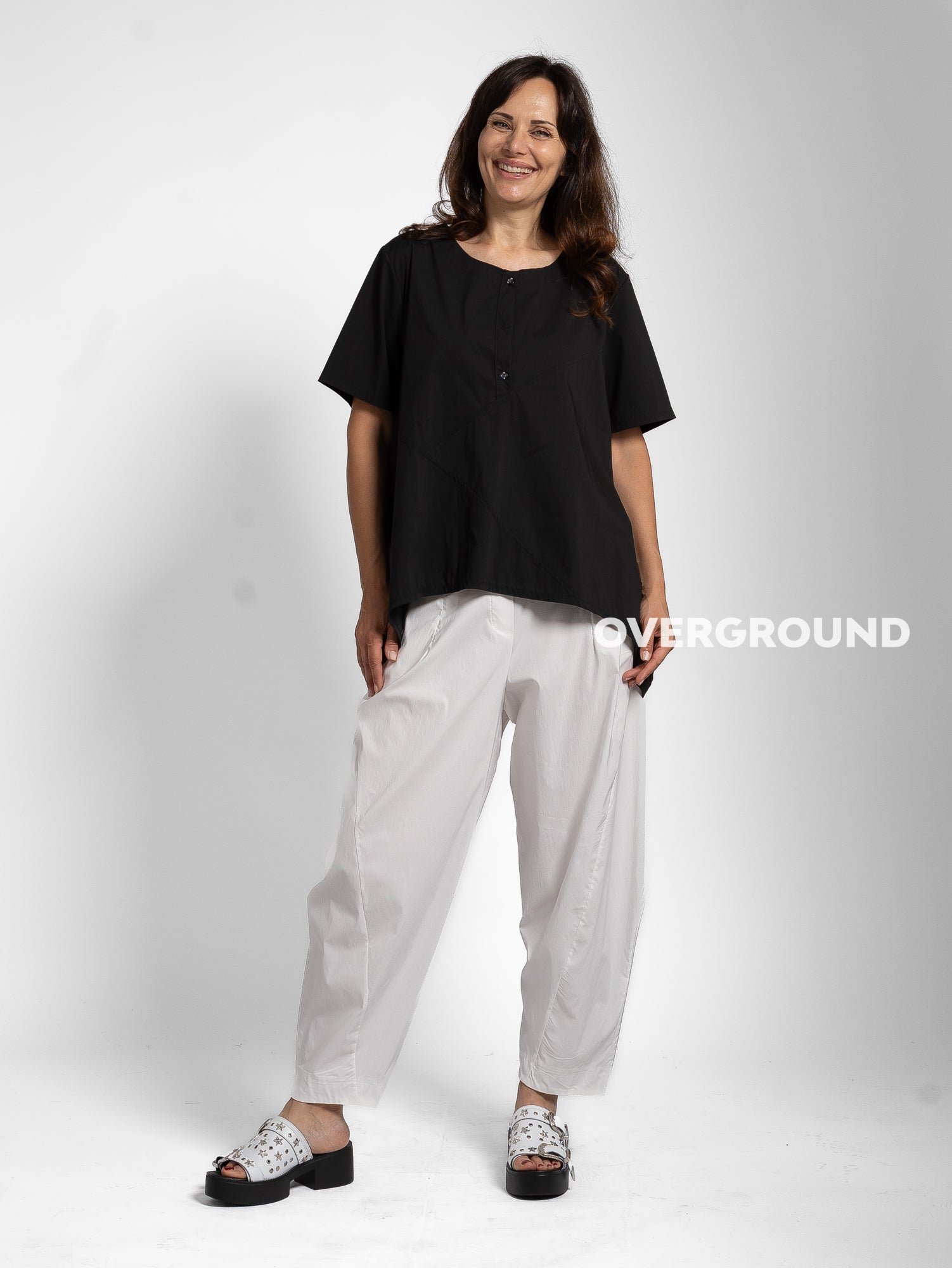 BLUSA OVER CON PUNTE LATERALI