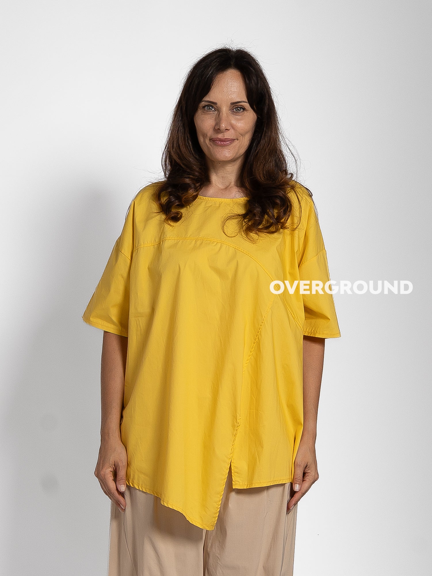 BLUSA OVER CON SPACCO DAVANTI
