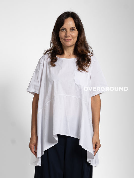BLUSA OVER CON TASCA DAVANTI