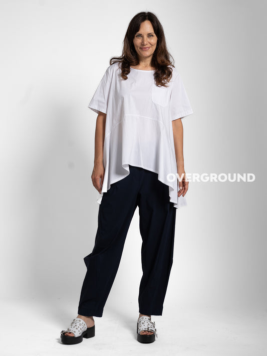 BLUSA OVER CON TASCA DAVANTI