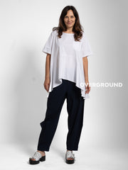 BLUSA OVER CON TASCA DAVANTI