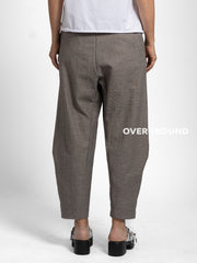 PANTALONE OVER LINO CON CUCITURE SUL GAMBULE