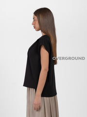 BLUSA OVER SMANICATA CON PIEGA DAVANTI - OVERGROUND STORE 