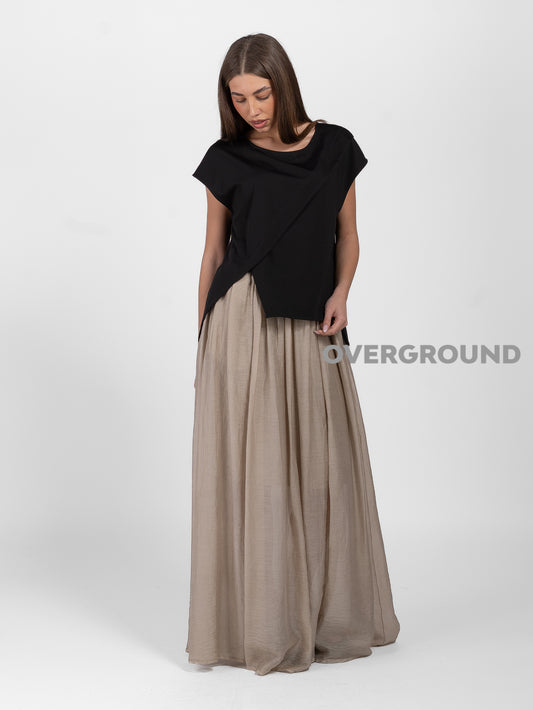 BLUSA OVER SMANICATA CON PIEGA DAVANTI - OVERGROUND STORE 