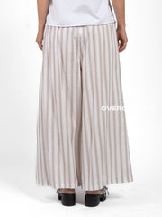 PANTALONE OVER RIGATO GAMBULE LARGO