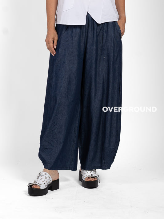 PANTALONE EFFETTO JEANS LEGGERO GAMBULE OVER