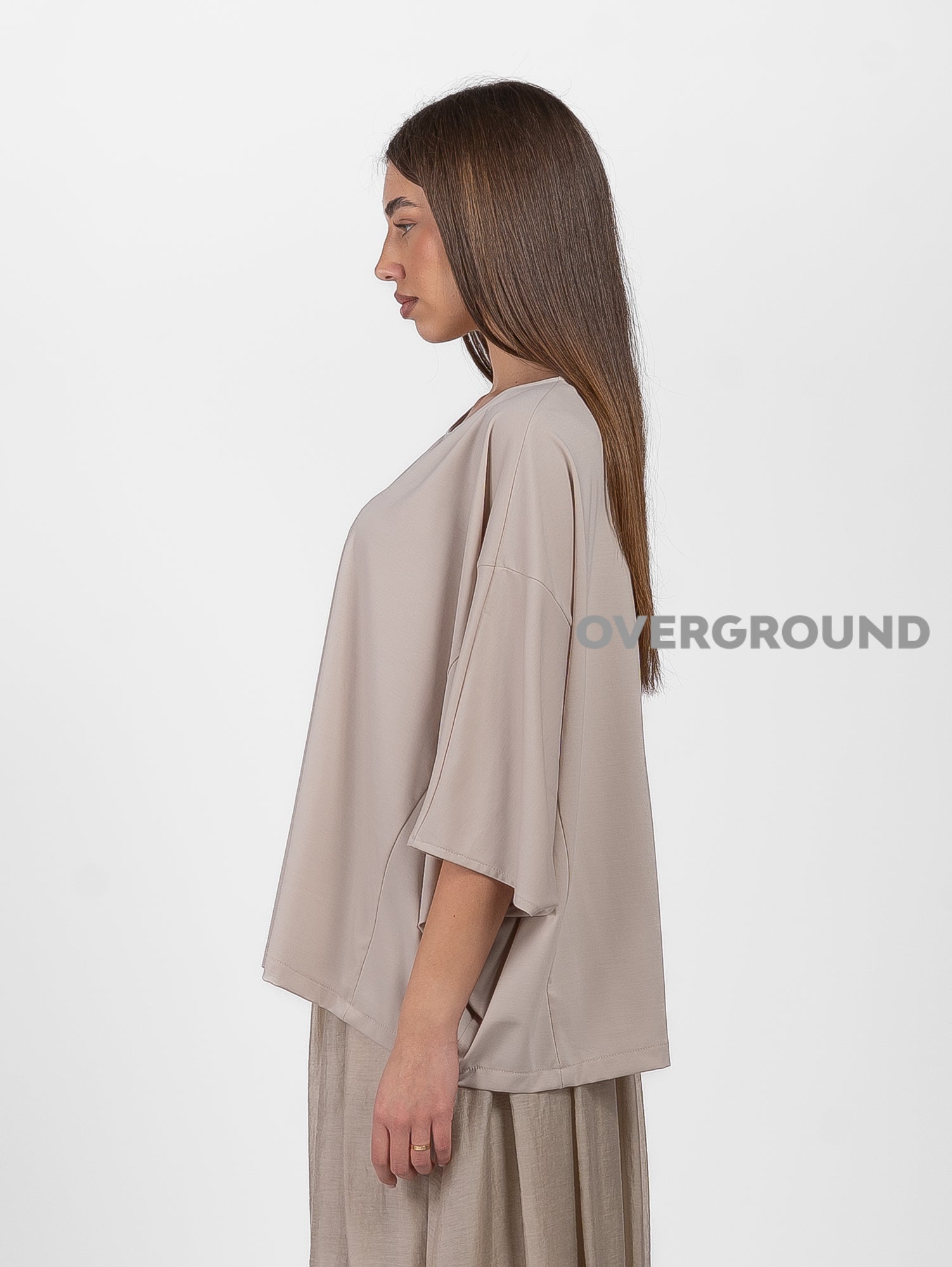 BLUSA OVER CON MANICA A TRE QUARTI - OVERGROUND STORE 