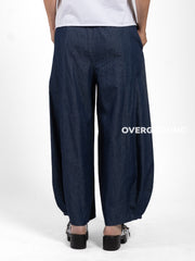PANTALONE EFFETTO JEANS LEGGERO GAMBULE OVER