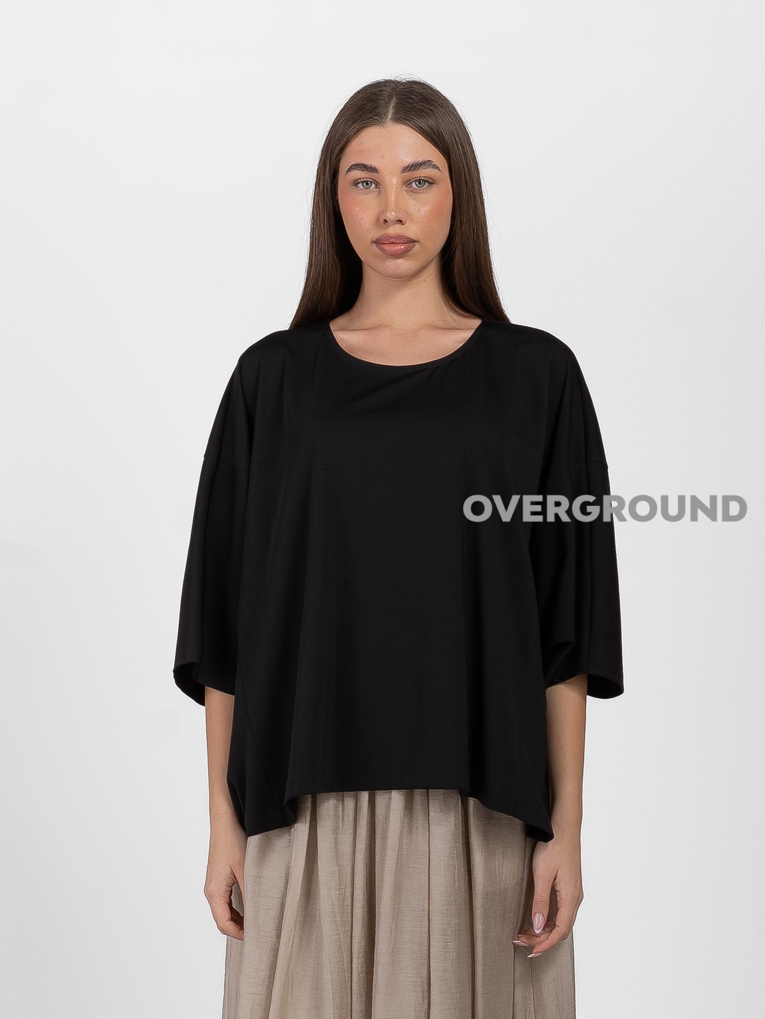BLUSA OVER CON MANICA A TRE QUARTI - OVERGROUND STORE 