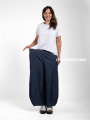 PANTALONE EFFETTO JEANS LEGGERO GAMBULE OVER