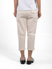 PANTALONE GAMBULE REGOLARE CON PATTINE E BOTTONI