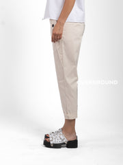 PANTALONE GAMBULE REGOLARE CON PATTINE E BOTTONI