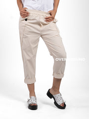 PANTALONE GAMBULE REGOLARE CON PATTINE E BOTTONI