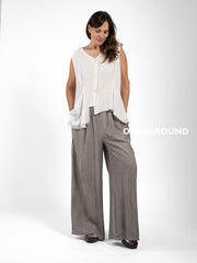 PANTALONE OVER GAMBULE LARGO RIGATO