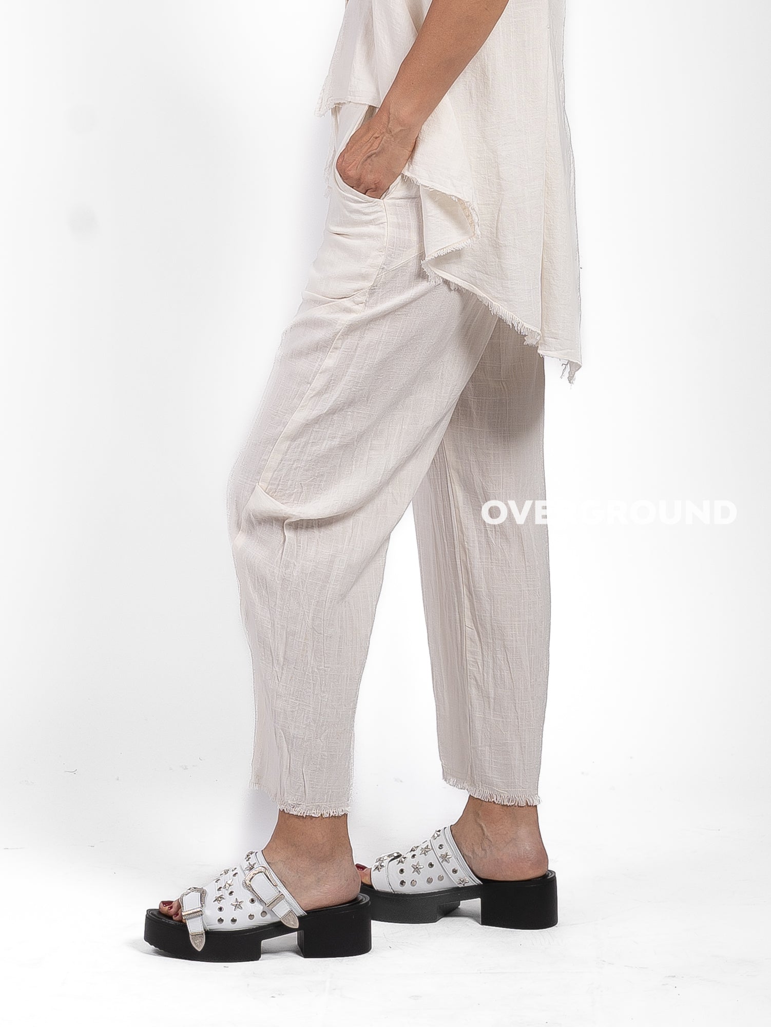 PANTALONE OVER LINO