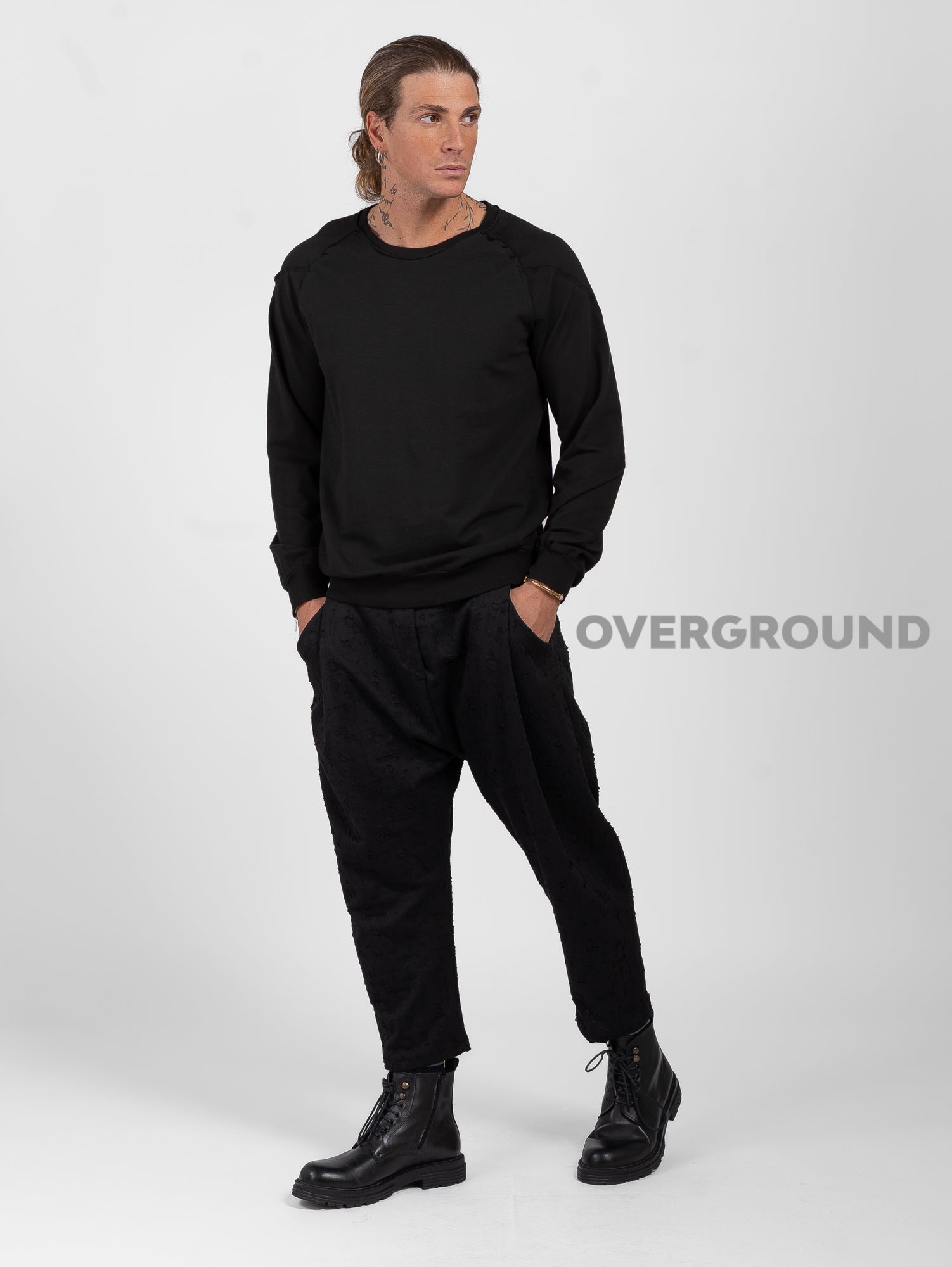 MAGLIA SCOLLO TONDO SLAVATA - OVERGROUND STORE 