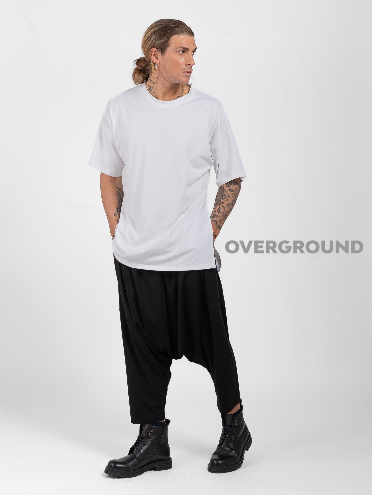 PANTALONE CAVALLO BASSO CON CUCITURE DAVANTI Z - OVERGROUND STORE 