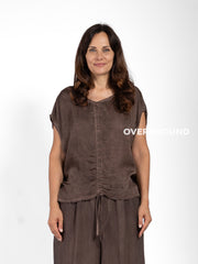 BLUSA OVER SMANICATA CON RIPRESA CENTRALE