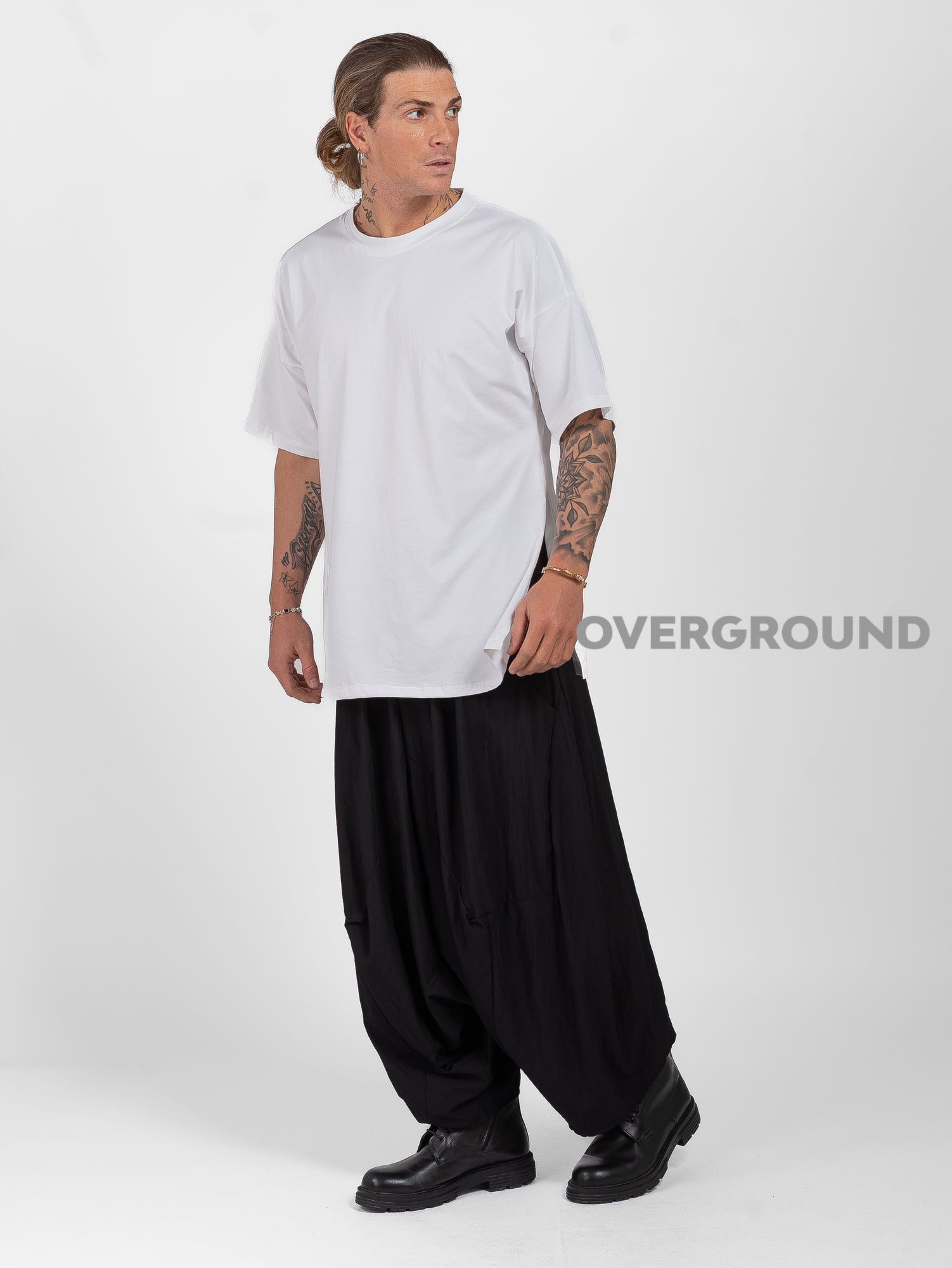 PANTALONE OVER CAVALLO BASSO LEGGERO GAMBULE LARGO - OVERGROUND STORE 