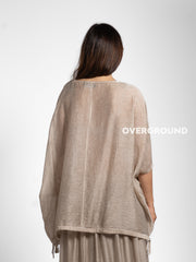 BLUSA OVER SMANICATA CON RIPRESA IN FONDO
