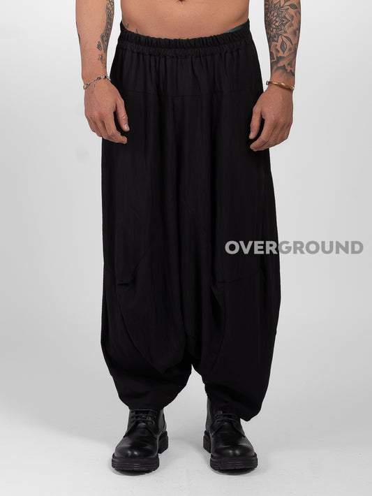 PANTALONE OVER CAVALLO BASSO LEGGERO GAMBULE LARGO - OVERGROUND STORE 