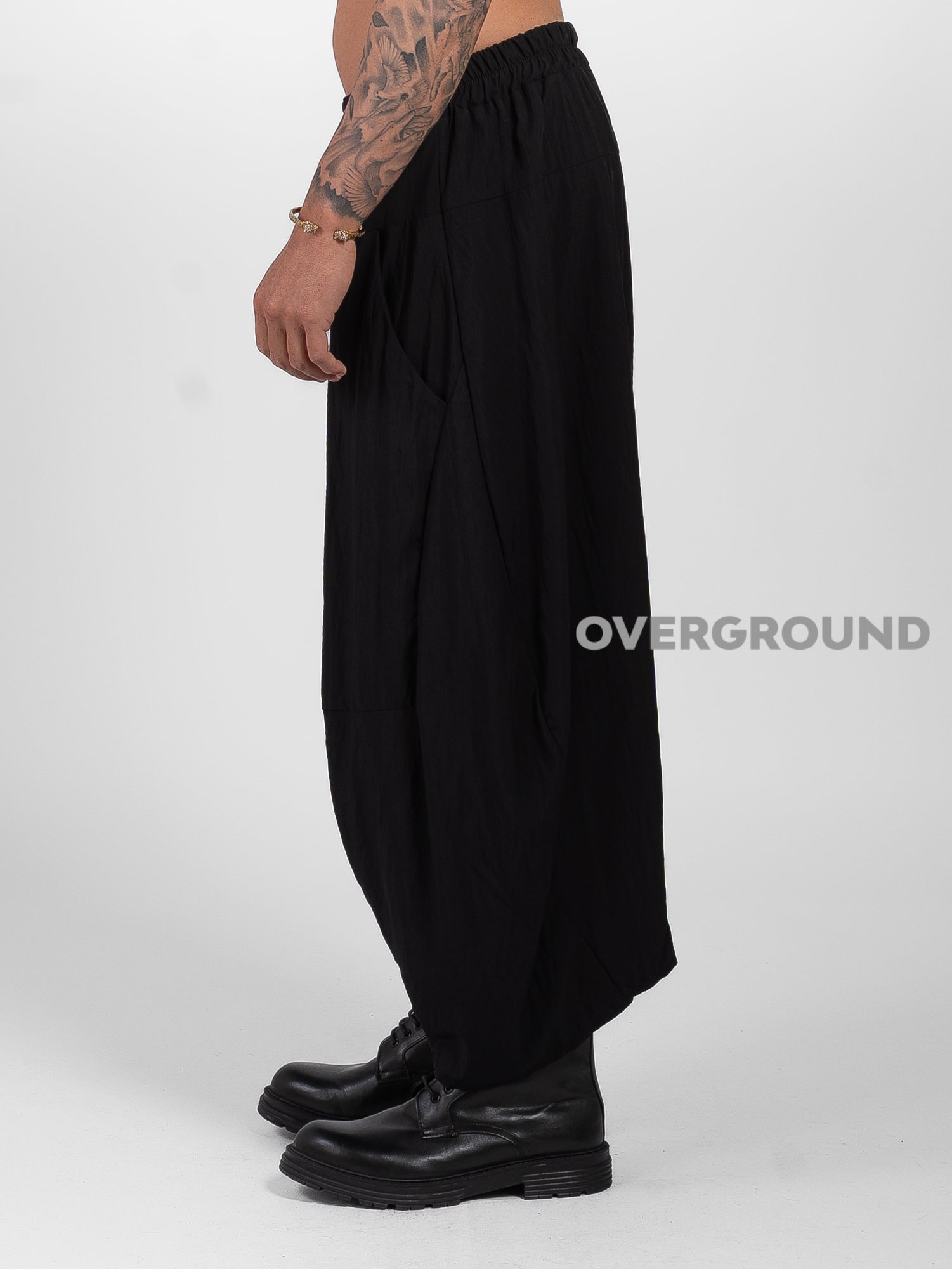 PANTALONE OVER CAVALLO BASSO LEGGERO GAMBULE LARGO - OVERGROUND STORE 