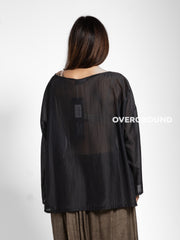 BLUSA OVER TESSUTO VELATO