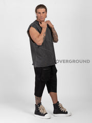 Pantalone corto a cavallo basso 3/4 con tasca cerniera davanti - OVERGROUND STORE 