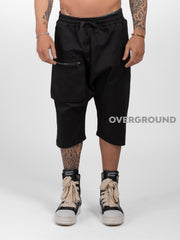Pantalone corto a cavallo basso 3/4 con tasca cerniera davanti - OVERGROUND STORE 