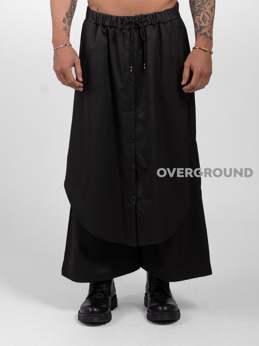 PANTALONI CON BOTTONI FRONTALI A CAVALLO BASSO - OVERGROUND STORE 