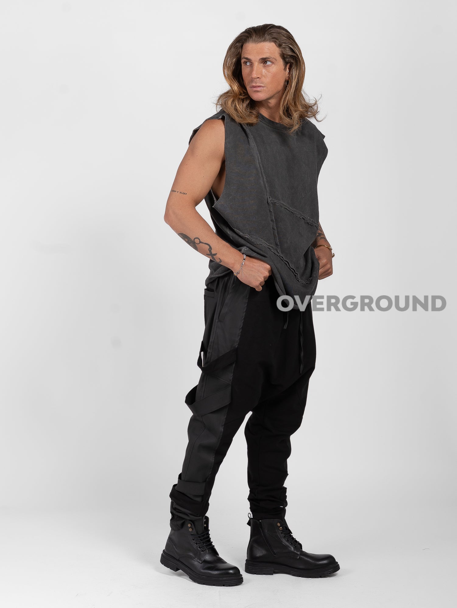 PANTALONE CAVALLO BASSO CON STRISCIA LUNGO IL GAMBULE - OVERGROUND STORE 