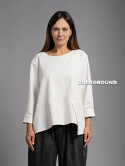 BLUSA OVER CON CUCITURE ASIMMETRICHE