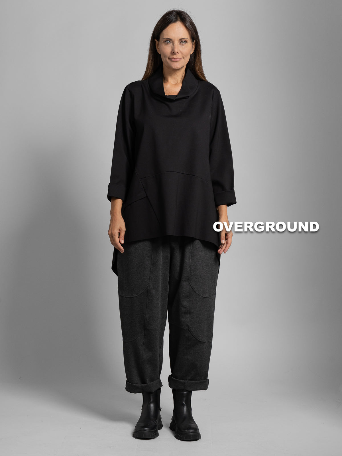 OVERSIZED BLOUSE WITH HIGH NECK