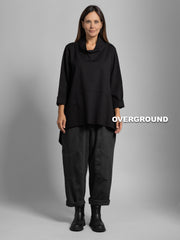 OVERSIZED BLOUSE WITH HIGH NECK