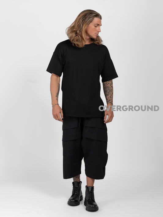 PANTALONE CORTO CAVALLO BASSO CON BALZE DAVANTI - OVERGROUND STORE 