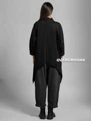 OVERSIZED BLOUSE WITH HIGH NECK